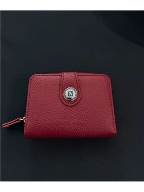 NWOT Stone Mountain Burgundy Red Pebbled Leather Snap Wallet